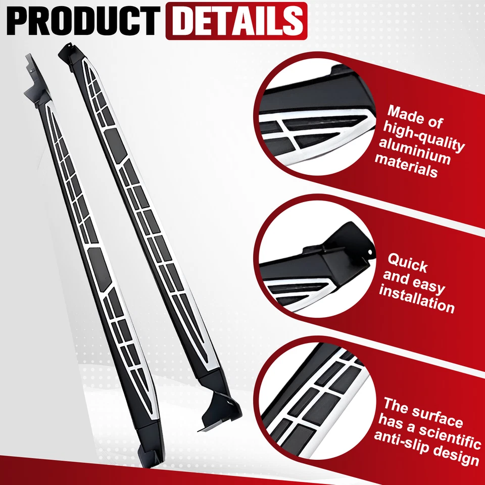 Tabla de correr 2 piezas para Hyundai Santa Fe Sport 2013-2018 barra Nerf escalón lateral NUEVO Foto 3 de 4