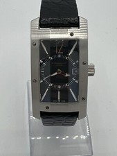 Alfred Dunhill Model City Case Steel Caliber Automatic Original Leather Deployan