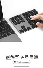 Bluetooth Number Pad, Lekvey Aluminum Rechargeable Wireless Numeric Keypad 34 Ky