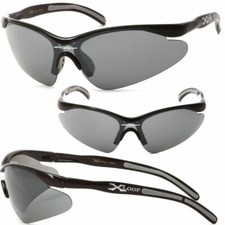 XLoop Semi Rimless Sports Cycling Bicyle Fishing Running Sunglasses Black Temple