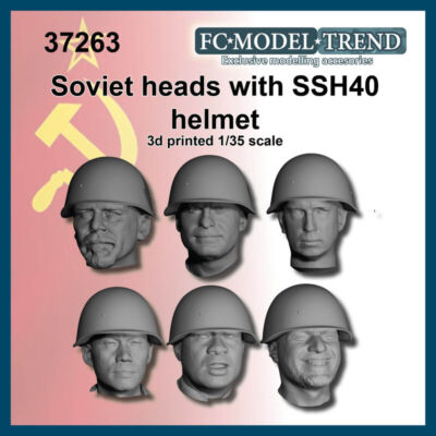 FC Model Trend 1/35 Soviet Solider Heads with SSH40 Helmets