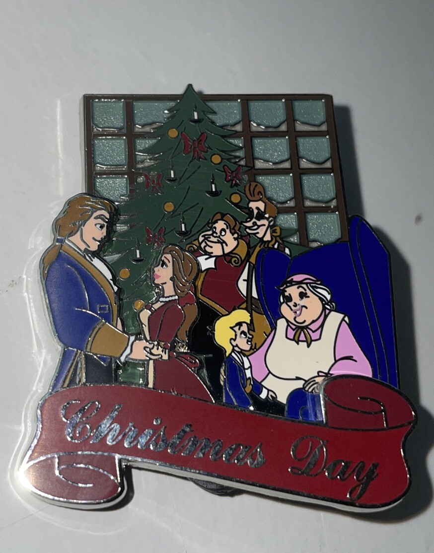 Disney Pin Beauty And The Beast Belle Christmas Day 2021 Limited Release Prince