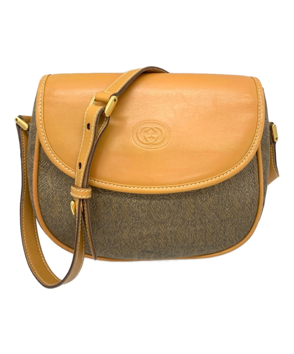 Gucci Shoulder bag Beige x Brown Old Gucci 007・14・0074 Gucci Shoulder bag Beige x Brown Old Gucci 007・14・0074