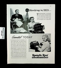 1947 Remington Rand Typewriter Vintage Print Ad 26660 thumbnail