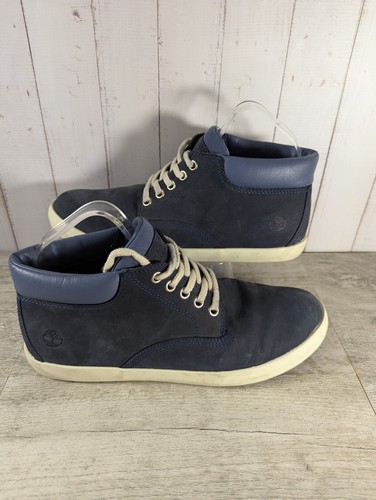 TIMBERLAND Ortholite High Top CHUKKA - NAVY Hardly Worn - Light Wear UK 6.5