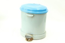 1 X Vecchio Pattumiera con Pedale Retrò Rifiuti Secchio Vintage