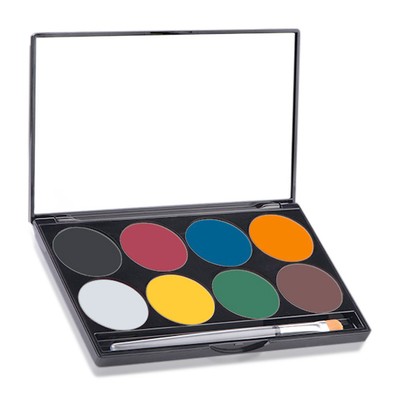 Mehron Paradise Cake Water Base AQ 8 Color Palette Foundation Stage Makeup 808