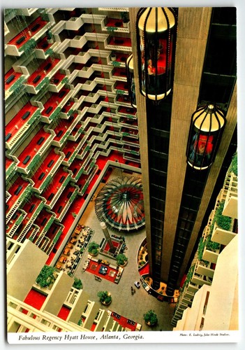 Postal Falcon Regency Hyatt House Atlanta Georgia GA UNP - Imagen 1 de 2