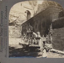STEREOVIEW OF CHARLES V   GATE OF THE LAW AT ALHAMBRA - GRANADA, SPAIN
