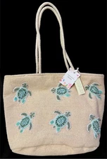 Made In India Sea Turtle Beaded Tote Bag Purse TikTok Viral TJ Maxx NWT