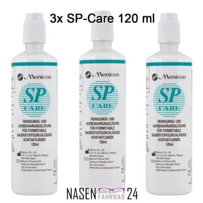 Menicon SP Care 3er-Pack, 3 x 120ml Aufbewahrung + Reinigung Vorteilspack