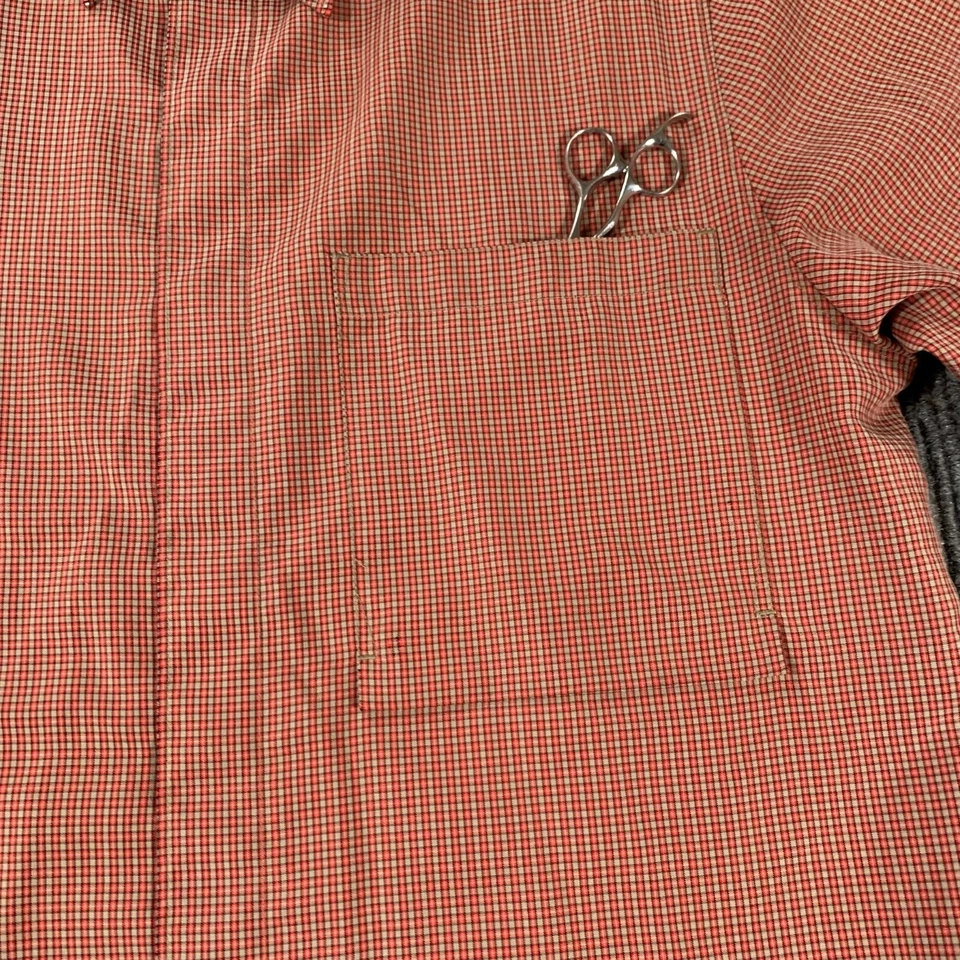 Camisa Helly Hansen Para Hombre Mediana Roja Exterior Cuadros Abotonada Exterior Manga Corta Foto 4 de 4