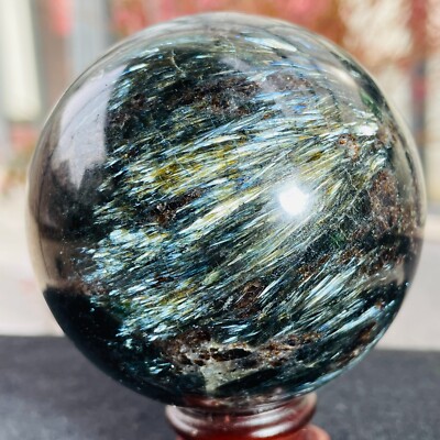 482g Natural Astrophyllite Fireworks Stone Quartz Crystal Sphere Ball Healing
