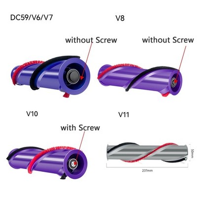 Head Brush Bar Roller Brush For Dyson V6 V8  V10 V11 Cordless Brushroll Cleaner
