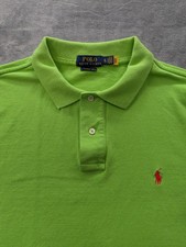 Polo Ralph Lauren Shirt Mens Green Short Sleeve Button Dad Casual XL Golf RL