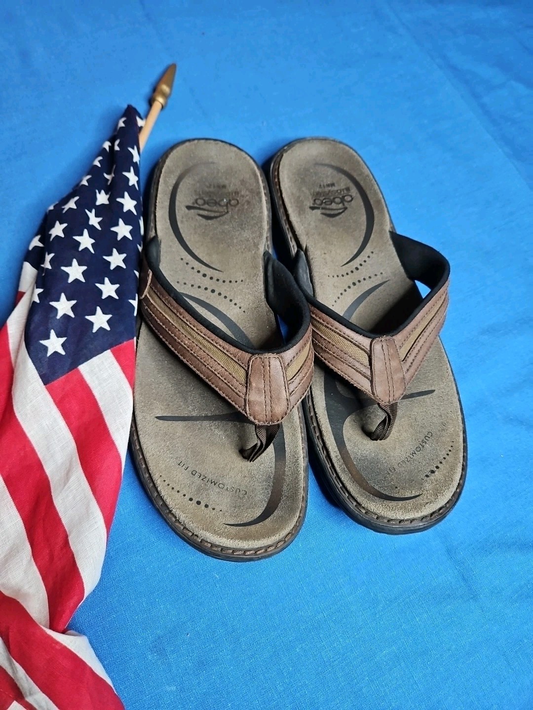 APL Sandali ortopedici infradito Abeo in pelle BIOSYSTEM comodi infradito taglia 12 marrone