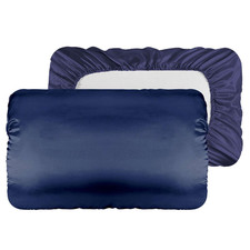 Silk Pillowcase Pillow Case W/ Elastic Band Cover Queen King Standard Hotel Home