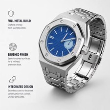 Aluminum Alloy Case Stainless Steel Strap For Swatch X AP Royal Pop Mod Kit