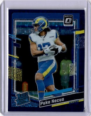 2023 Donruss Optic #238 Puka Nacua Purple Stars #/15