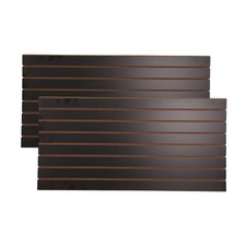 4 ft x 2 ft Horizontal Black Slatwall Easy Panels (24"H x 48"L) - Pack of 2