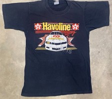 Vintage 1980s Davey Allison Havoline Ford Nascar Winston Cup Tee Shirt - Small