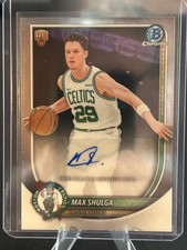 2025 Bowman Basketball Base Chrome Auto Max Shulga RC Boston Celtics #BCA-MS