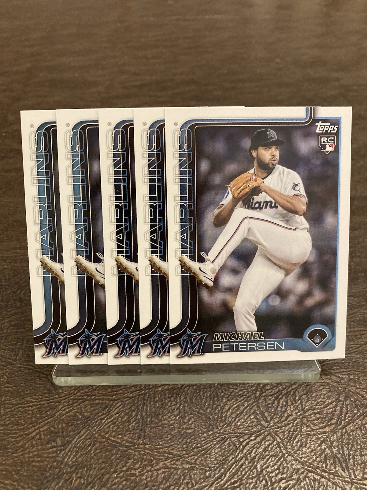 2025 Topps Update Michael Petersen Rookie RC 5-Card Player Lot #US49 Marlins