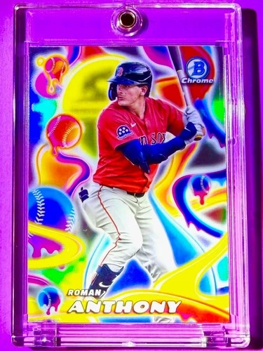 Roman Anthony RARE BOWMAN CHROME SILVER REFRACTOR ROOKIE CARD INSERT RED SOX RC!