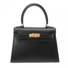 HERMES Mini Kelly outer sewing Black/Noir bag 800000130265000