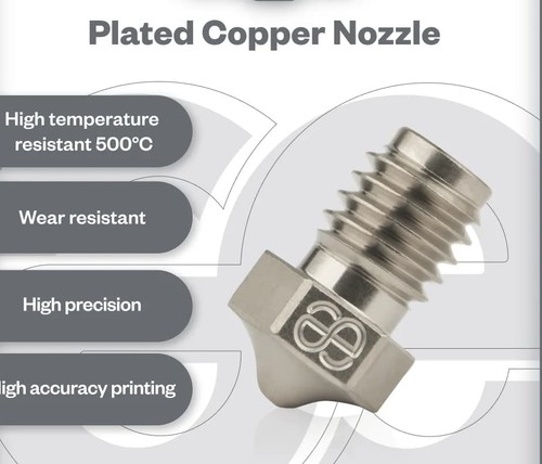 Phaetus M6 Copper Plated Nozzle 0.8/1.75mm - Zdjęcie 4 z 8