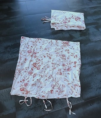 Sommer Bettwäsche IKEA - Bettbezug 135x185 & Kissenbezug - Baumwolle - weiß rot