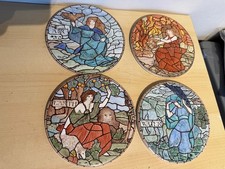 4 x John William Brown elements 6” wall tiles plates earth air water fire