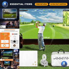 Golf Simulator Impact Screen 4mm Thick HD for Indoor/Outdoor Practice, Quiet Mes