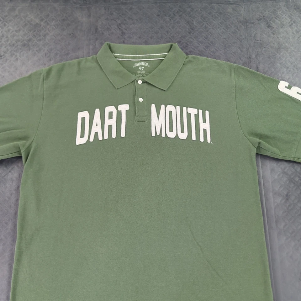 Dartmouth Big Green Polo Shirt Banner 47 Brand Green Short Sleeve Men 2XL XXL - Image 2 of 4