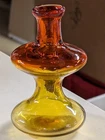VTG Blenko Glass Amberina Mushroom Bud Vase Wayne Husted Design 1957 57-F  5.25“