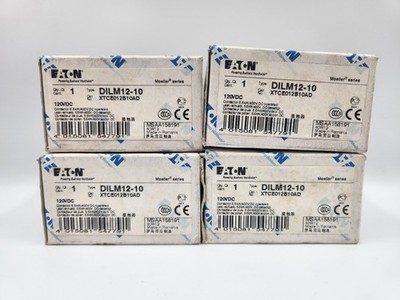 Lot of 4 New NOS Eaton DILM12-10 XTCE012B10AD 120VDC Contactor 5.5kW/400VDC