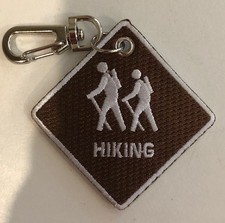Key Chain/Clip - "Hiking" symbol on one side...our White Squirrel on the other