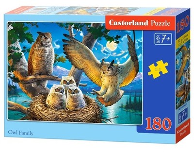 NEW Castorland Jigsaw Puzzle 180 Pieces 7+ Ages Owl Family