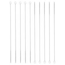 10Pcs Straw Cleaner Brush Set 12 Inch Length 5mm OD Nylon Bristles White