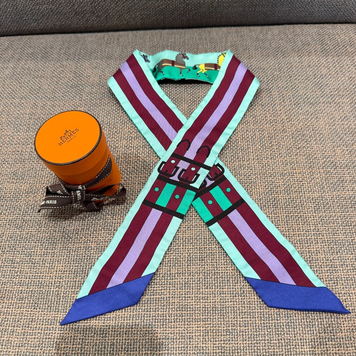 Hermes Silk Twilly Rocabar Scarf Condition A | eBay