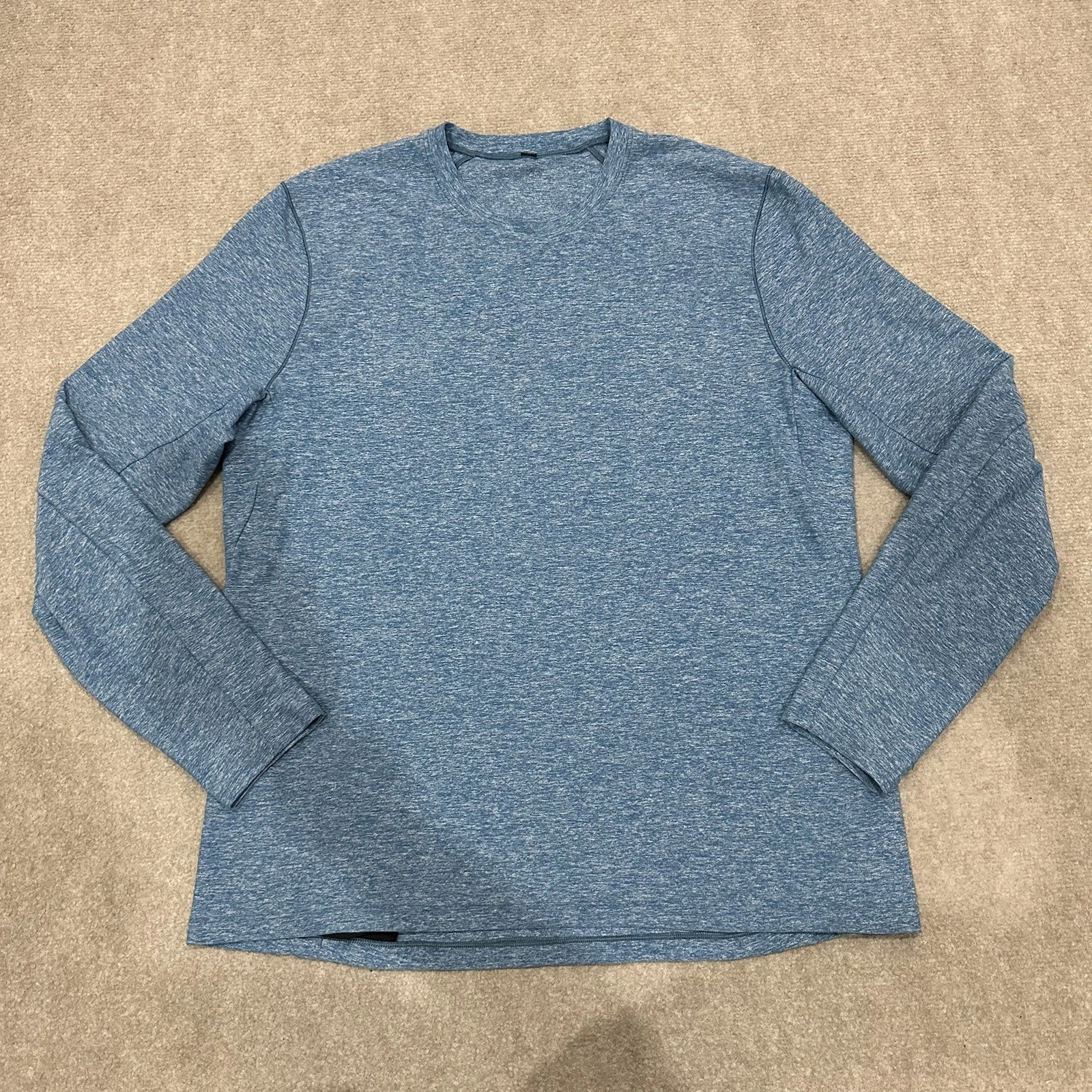 Lululemon Surge Warm Pullover Men’s XL Blue Crew Neck Performance Pocket Wicking
