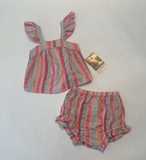 Newborn Baby Girl Shorts Tank 2 PC Set Cute Summer Outfit New