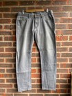 Pantalones de mezclilla grises Kin John Lewis pierna recta calce regular para hombre W36 L32