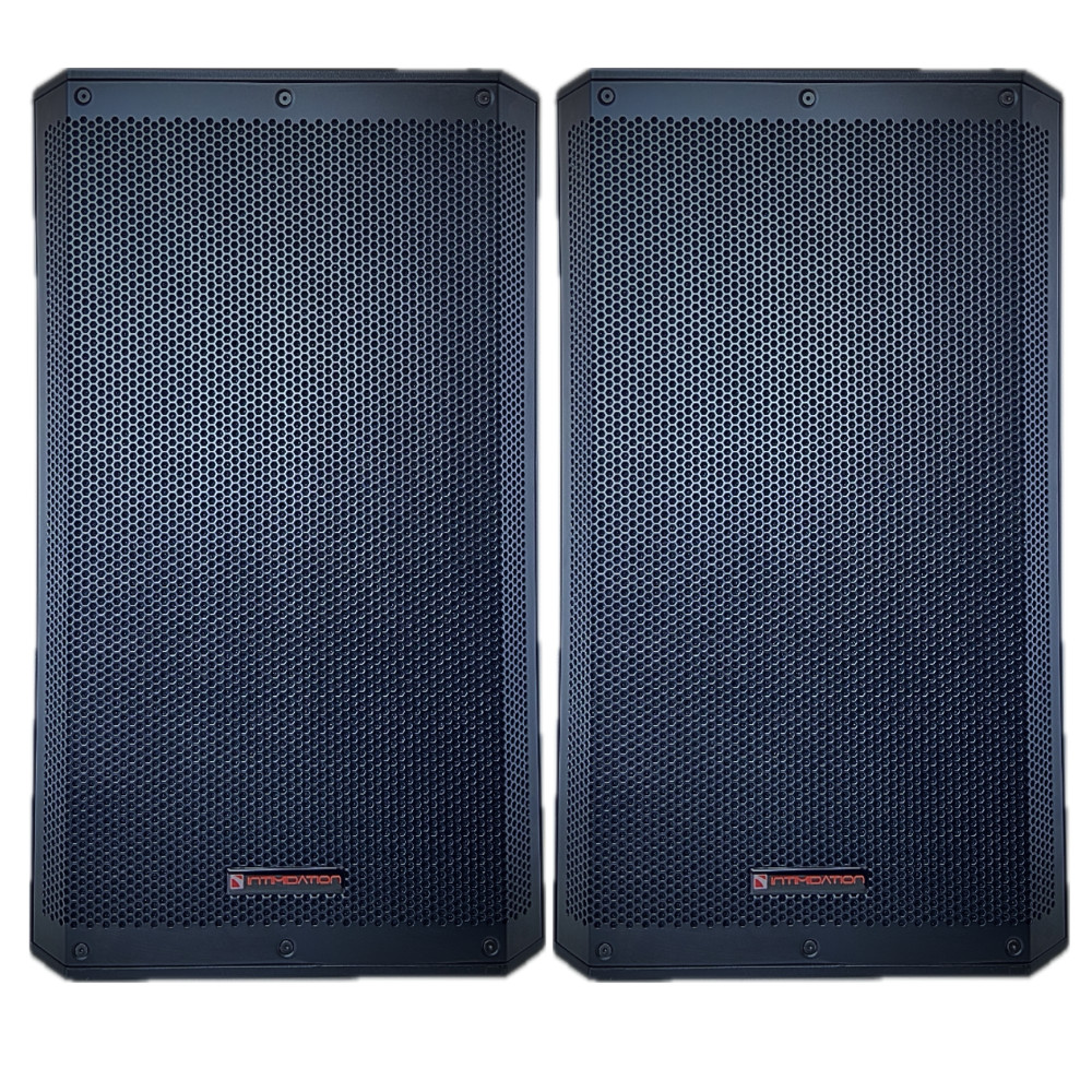 2x Intimidation Enforcer Pro Aktiv 15″ Lautsprecher 3200W DJ Bluetooth PA Anlage
