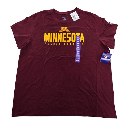 Champion Minnesota Golden Gophers T-Shirt Mens 2XL Maroon Short Sleeve NCAA NWT