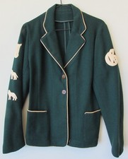 VTG 1940'S "GREENWOOD SCHOOL", RUXTON, MD Baltimore Co. GIRL'S UNIFORM BLAZER 