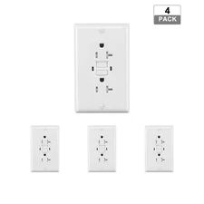 20 Amp GFCI Outlets Tamper-Resistant Self-Test GFCI Receptacles with LED Indicat