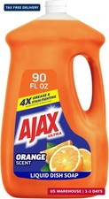 Ajax Ultra Liquid Dish Soap, Triple Action, Orange Scent, 90 fl oz