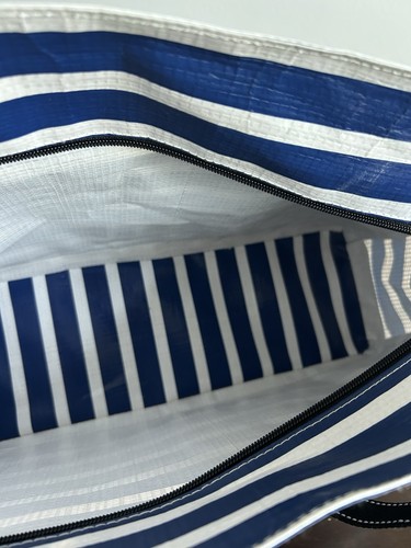 Scout Tote Bag Stripe Navy Blue & White - Picture 6 of 10