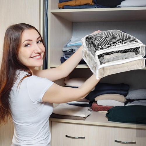30 Stück Klar Vinyl Reißverschluss Aufbewahrungstaschen - Decke & Pullover Organizer 10,5 x... - Bild 4 von 7